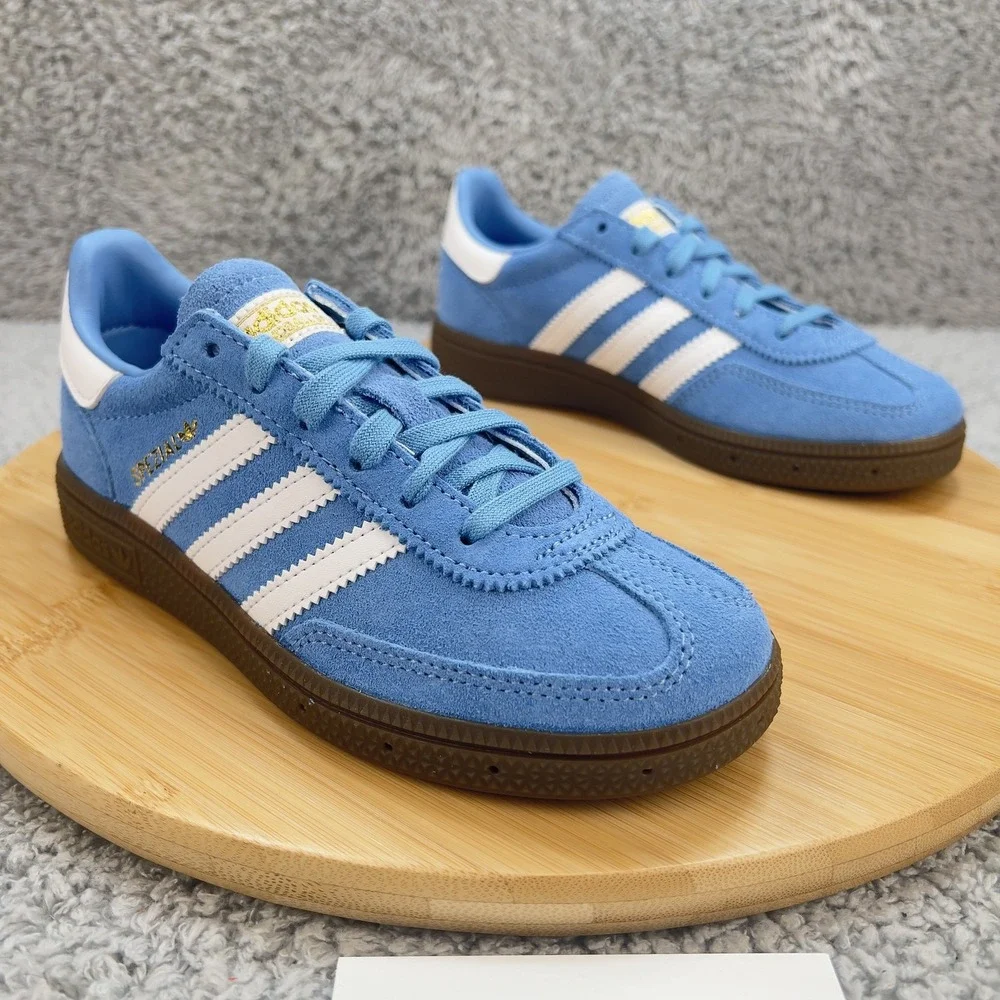 Adidas Handball Spezial Shoes Kids 13k Blue White Suede Gum Classic UNC Sneakers - Picture 9 of 12